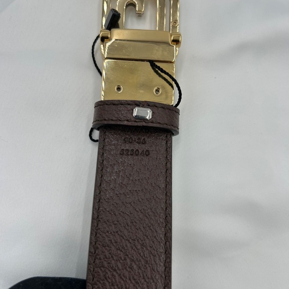 Men’s Gucci, iconic GG interlocking G belt, reversible size 90 cm made in Italy - Picture 10 of 12